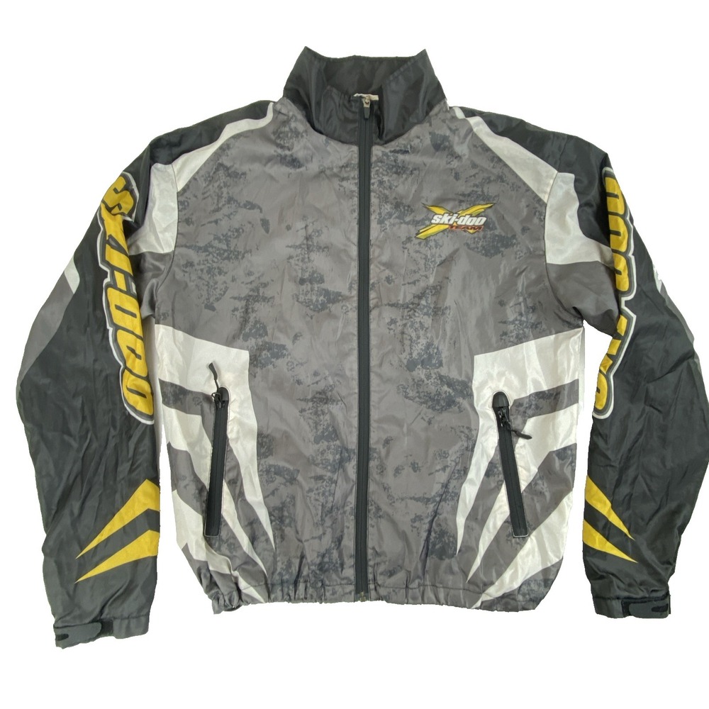 Ski-Doo Team L BRP X-Team Packable Shell Windbreaker‎ Jacket Yellow Lightweight